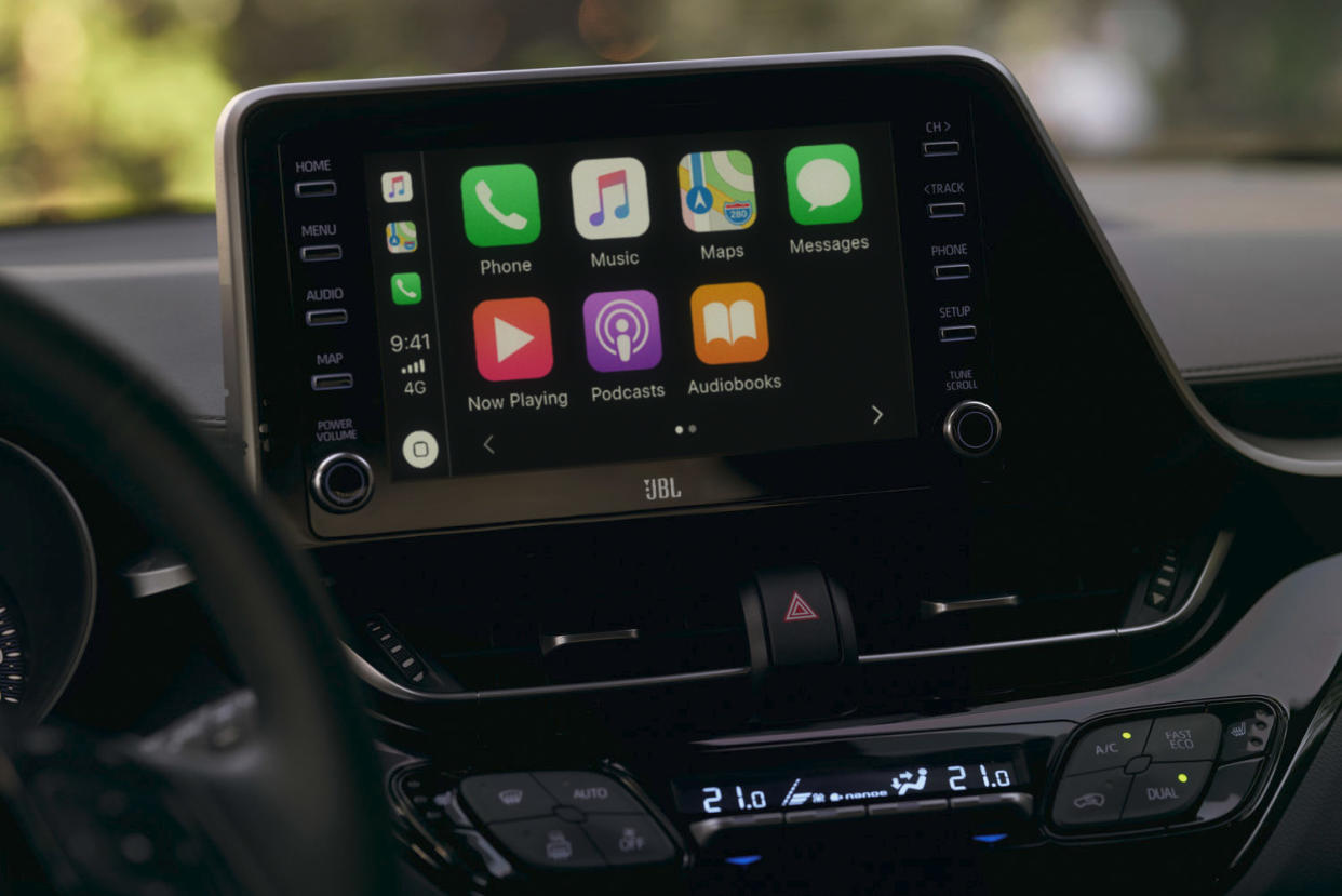 Apple CarPlay and Android Auto are included in the infotainment setup