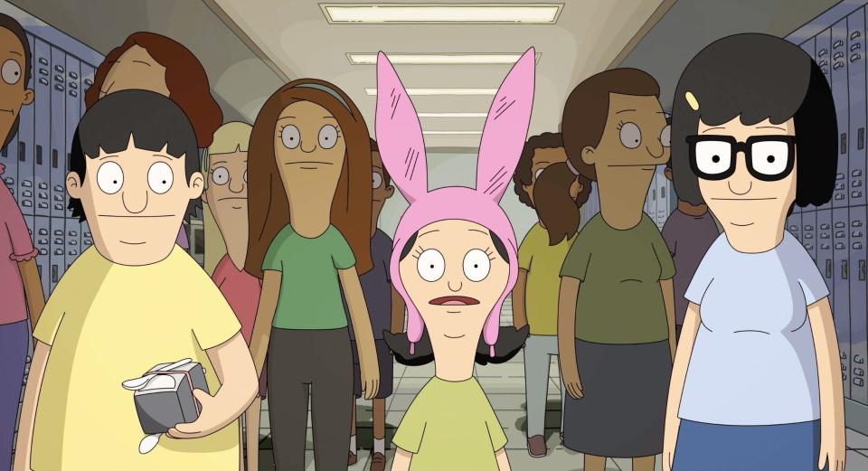 Gene, Louise and Tina in The Bob's Burgers Movie