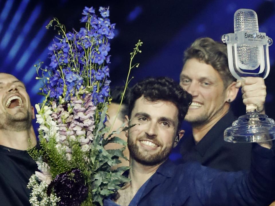 Duncan Laurence winning the 64th edition of Eurovision in 2019AFP via Getty Images