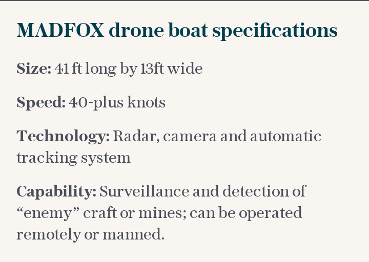 MADFOX drone boat specifications