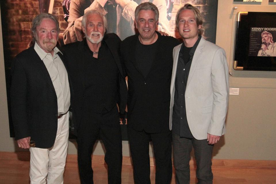 Kenny Rogers with Management: Ken Levitan, Bob Burwell, and Jason Henke at the Country Music Hall of Fame, August 15, 2014