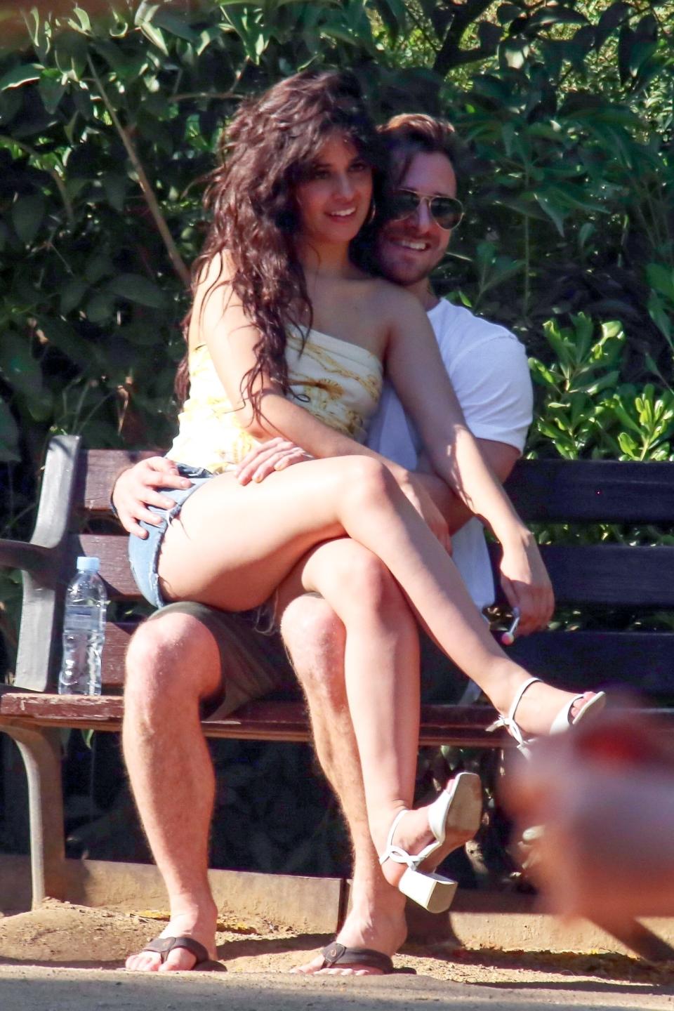 ** RIGHTS: ONLY UNITED STATES, BRAZIL, CANADA ** Barcelona, SPAIN  - EXCLUSIVE  - Cuban-American singer Camila Cabello pictured loved up with beau Matthew Hussey sharing a passionate smooch on the bench while having fun in the Park, The Havana singer was also seen visiting the La Sagrada Familia with her mum Sinuhe Cabello, sister Sofia.Pictured: Camila Cabello, Matthew HusseyBACKGRID USA 27 JUNE 2018 USA: +1 310 798 9111 / usasales@backgrid.comUK: +44 208 344 2007 / uksales@backgrid.comUK Clients - Pictures Containing ChildrenPlease Pixelate Face Prior To Publication