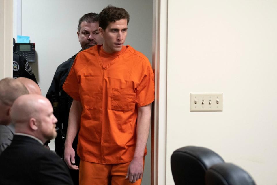 Bryan Kohberger is led into a Latah County courtroom on 5 January (AP)