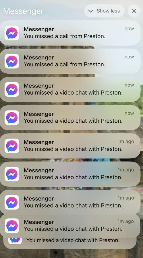 Missed calls from Preston