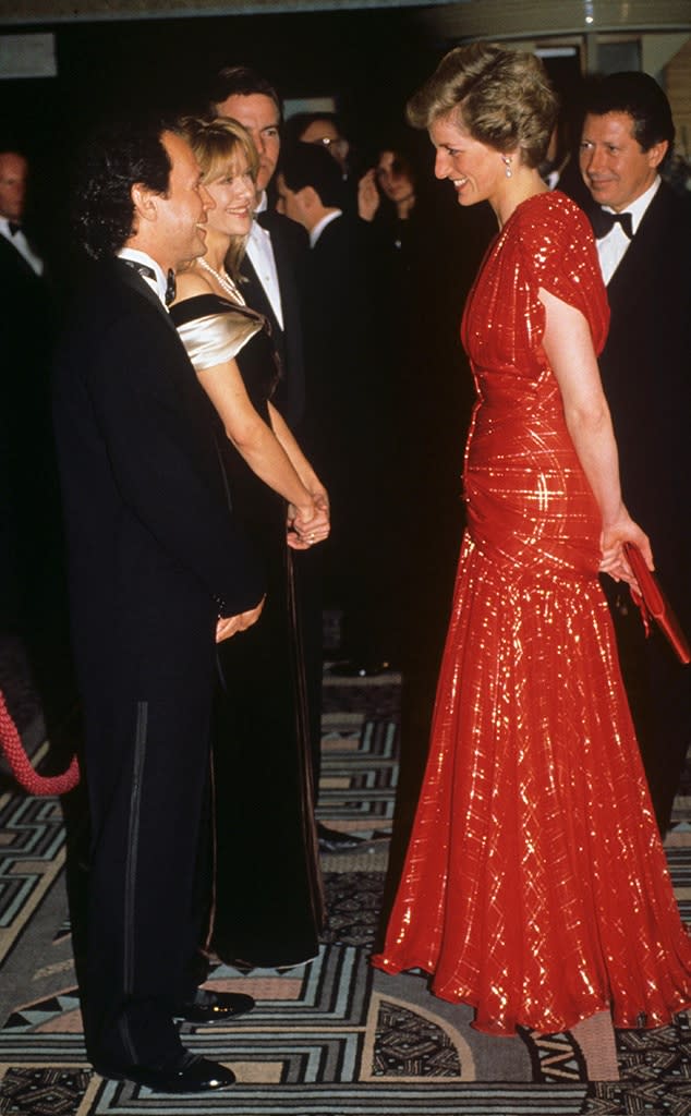 <p>28. One of the film's biggest supporters? The late <strong>Princess Diana</strong>, who watched the film sitting next to Crystal at the 1989 royal premiere in London.</p> <p>Most of the crowd watched the royal react to the film, with the cast and crew worried over how she would respond to the infamous orgasm scene. "When the orgasm scene starts, she was laughing so hard, just belching it out. She had the kind of laugh where if you were on a date, you'd never want to see her again," Crystal said in<em> I'll Have What She's Having</em>. "Then she grabbed my hand and said, 'So naughty.'"</p> <p>Diana loved <em>WHMS</em> so much she asked for the film at Buckingham Palace for movie nights with her friends. </p> <p>29. Another unexpected fan? Ryan's daughter, as then-fiancé<strong> John Mellencamp</strong> decided to show the teen <em>When Harry Met Sally</em> for the first time, Katz's Deli scene included. </p> <p>"I'm walking around the house doing other stuff," Ryan revealed to <em><a href="https://people.com/movies/meg-ryans-fiance-john-mellencamp-showed-her-famous-fake-orgasm-scene-to-her-daughter/" rel="nofollow noopener" target="_blank" data-ylk="slk:People;elm:context_link;itc:0;sec:content-canvas" class="link ">People</a></em>. "But I can hear, 'Baby fish mouth.' I hear the orgasm scene, and then there's silence from the room they're watching in. My daughter's 14! And John goes, 'Meeeeeeeeg! I'm not explaining this!'"</p>