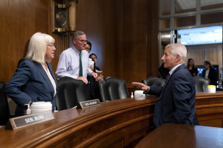 Dr. Anthony Fauci’s appearances before the Senate education committee have been among its more tense moments during the pandemic. (Stefani Reynolds-Pool/Getty Images)