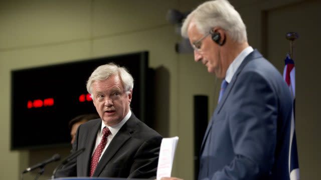 Brexit Secretary David Davis said talks went well while Michel Barnier said there was still work to be done