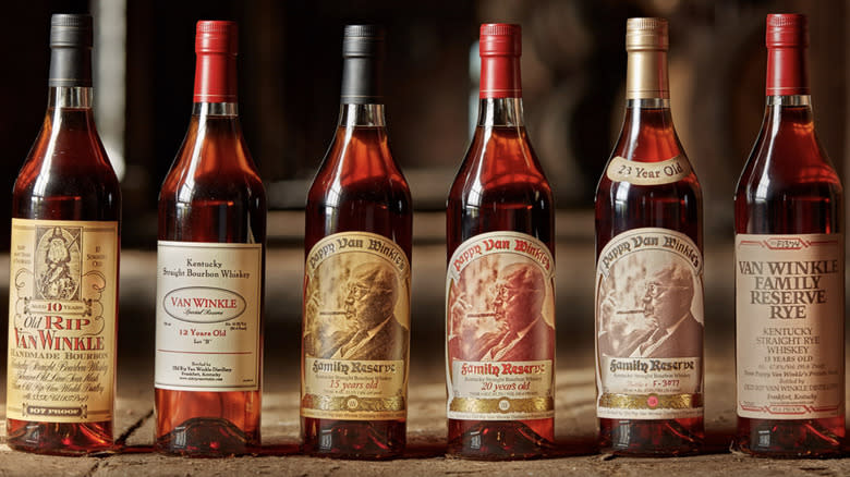 Bottles of Pappy Van Winkle