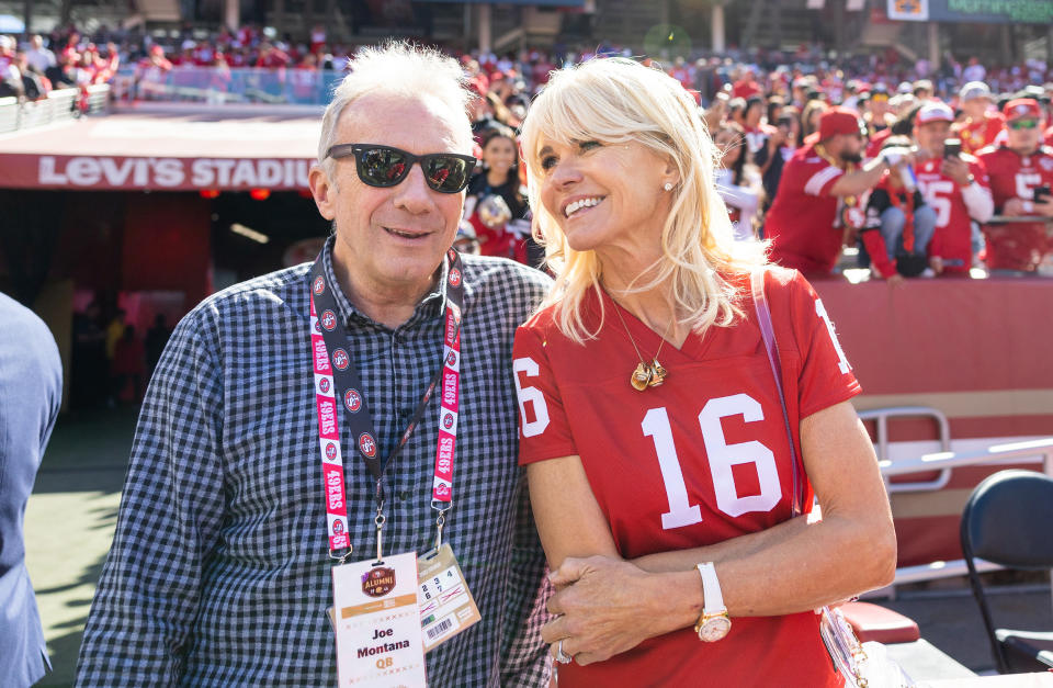 Joe Montana and wife Jennifer Montana (Bob Kupbens / Icon Sportswire via Getty Images)