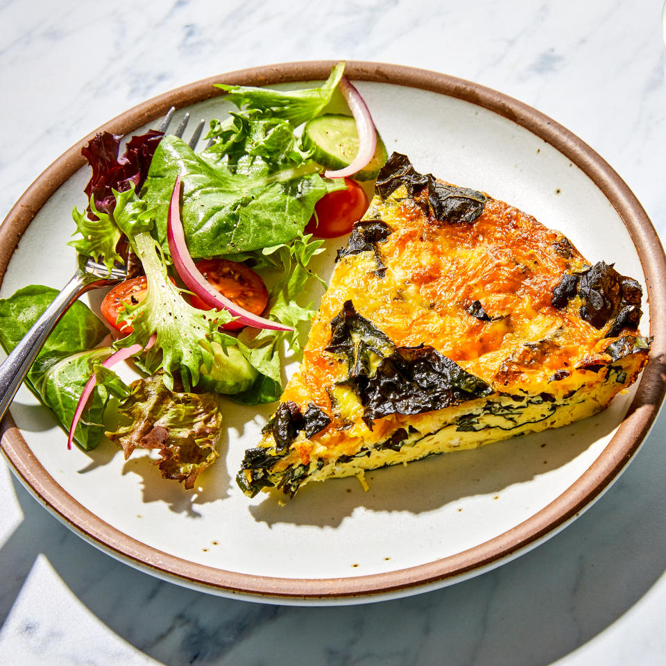 Cheddar & Kale Quiche