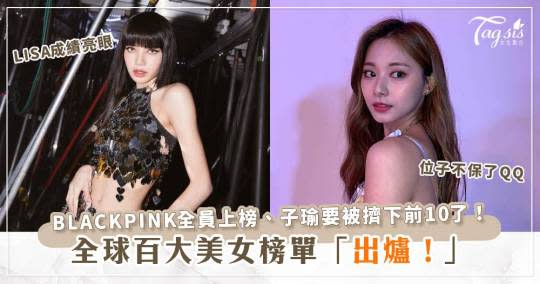 第一名竟是她！全球百大美女榜單出爐，BLACKPINK全員上榜、子瑜要被擠下前10了？！