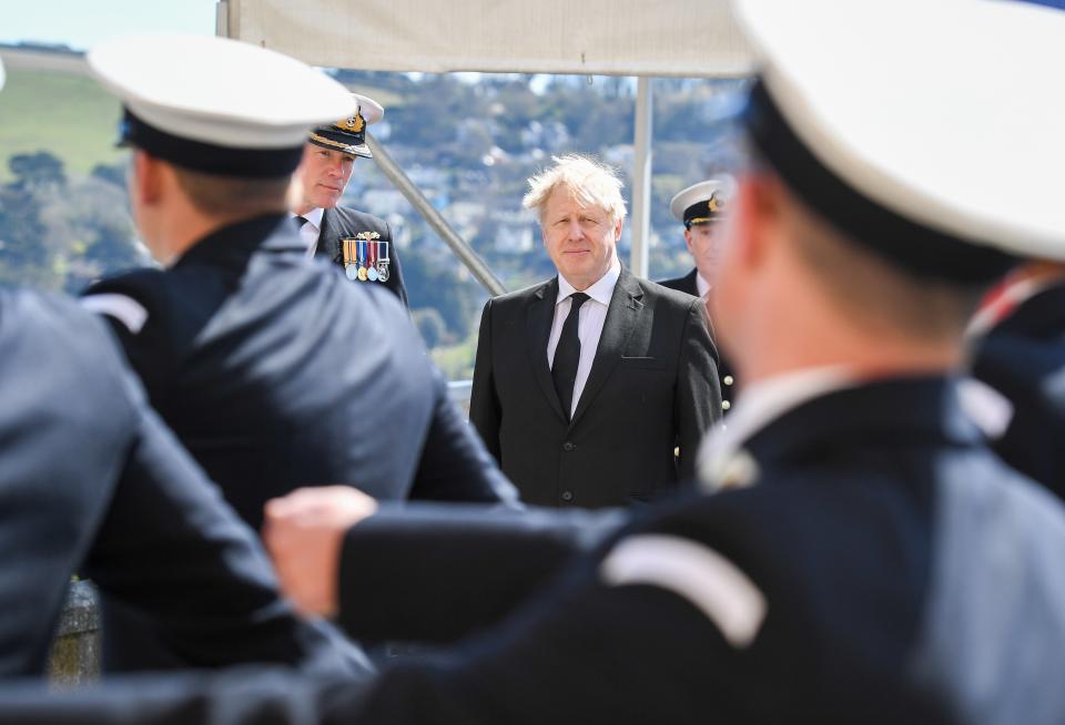 Boris Johnson attends Passing-out parade at Britannia Royal Naval College (Getty Images)