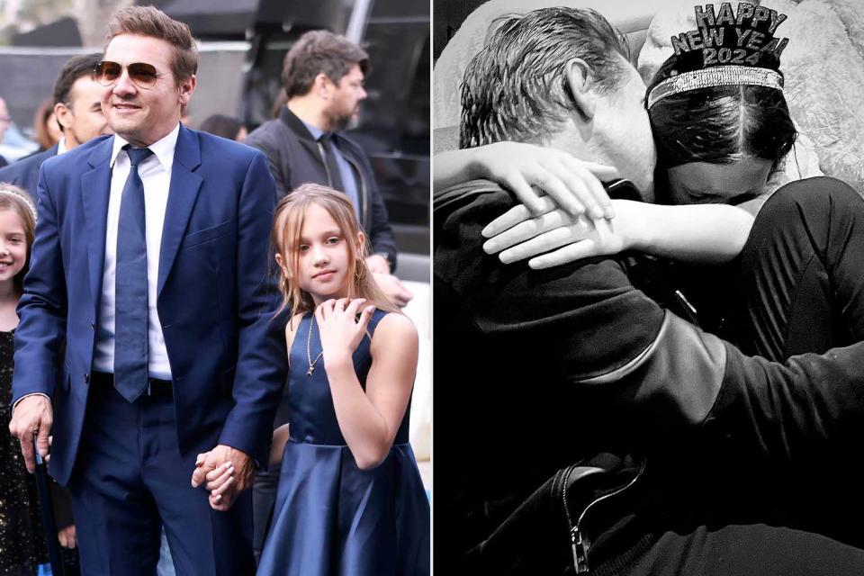 <p>Matt Winkelmeyer/GA/The Hollywood Reporter via Getty; Jeremy Renner/Instagram</p> Jeremy Renner and daughter Ava