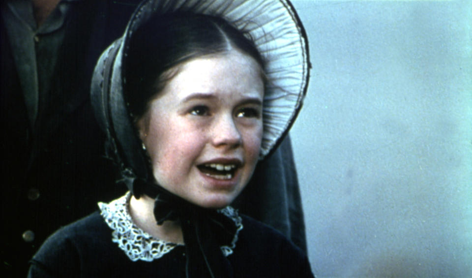 Anna Paquin in a bonnet