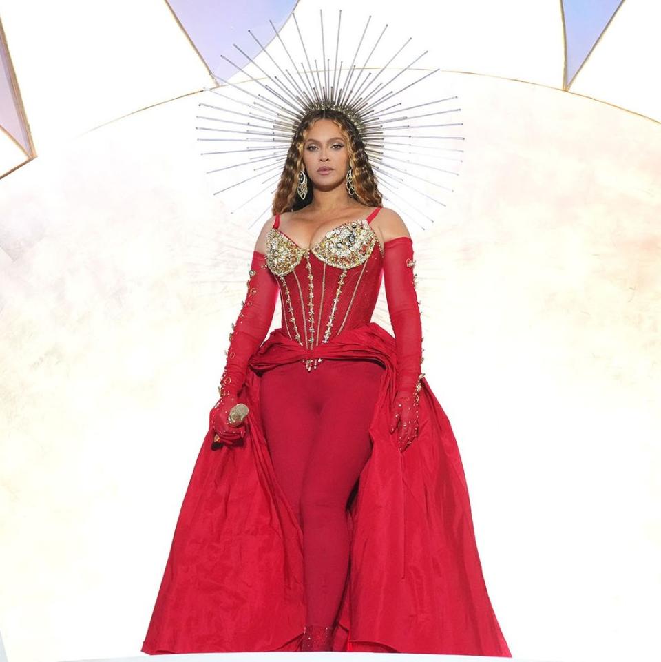 Beyoncé during her controversial show in Dubai in January