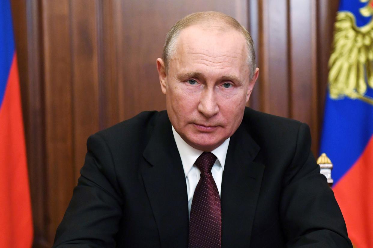 Russia's President Vladimir Putin delivers a televised address to the nation in Moscow, Russia June 23, 2020. Sputnik/Alexei Nikolsky/Kremlin via REUTERS 