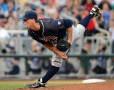 OMAHA, NE - JUNE 25: James Farris #36 of the Arizona Wildcats pitches in the sixth inning against the South Carolina Gamecocks during game 2 of the College World Series at TD Ameritrade Field on June 25, 2012 in Omaha, Nebraska. (Photo by Harry How/Getty Images)