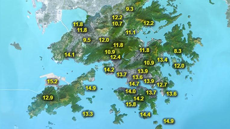 本港地區今日天氣預測部分時間有陽光，最高氣溫約19度。今晚大致多雲。(香港天文台)