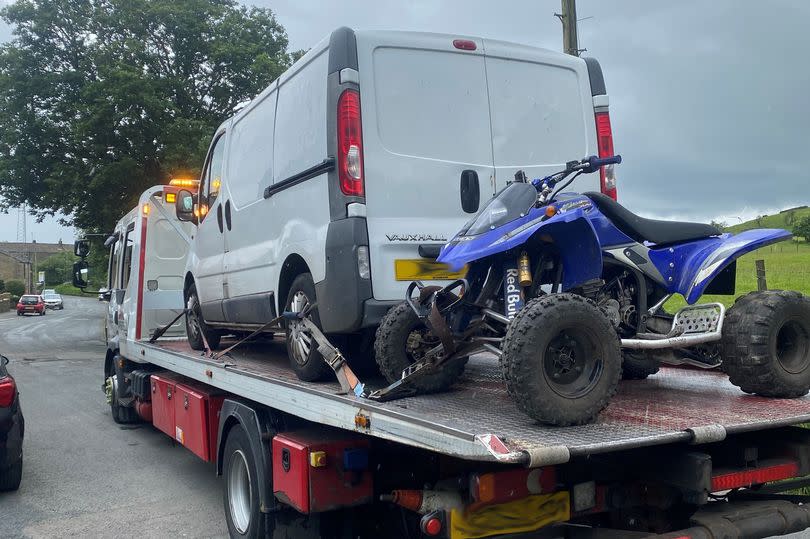 An off-road quad was seized by police