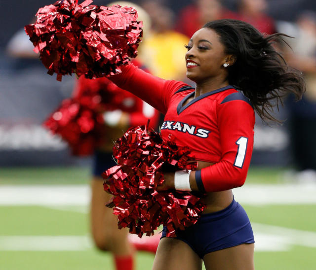 Simone Biles gets hair-shamed after cheerleading cameo