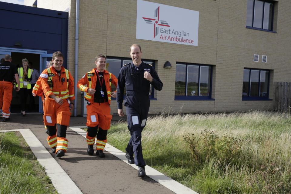 Duke of Cambridge starts his final shift - Credit:  Heathcliff O'Malley