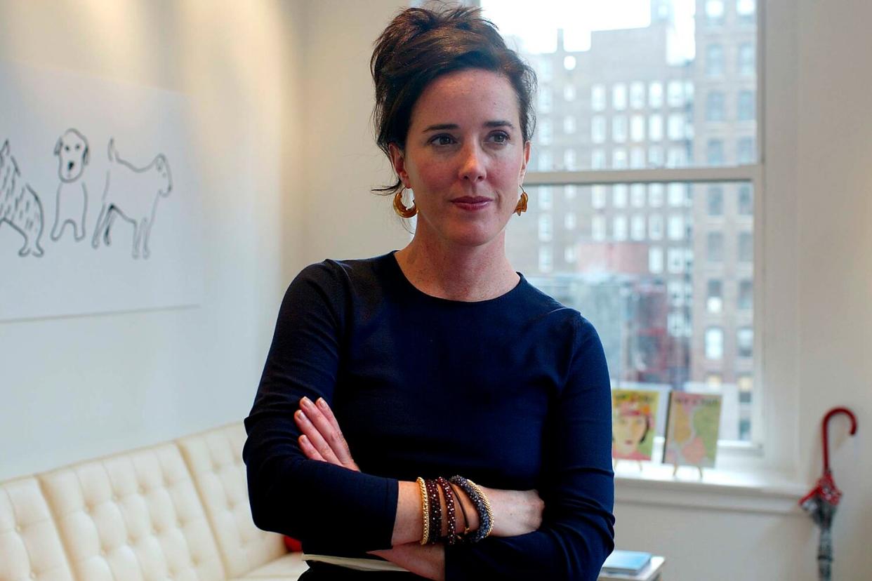 Designer Kate Spade is photographed at her offices.