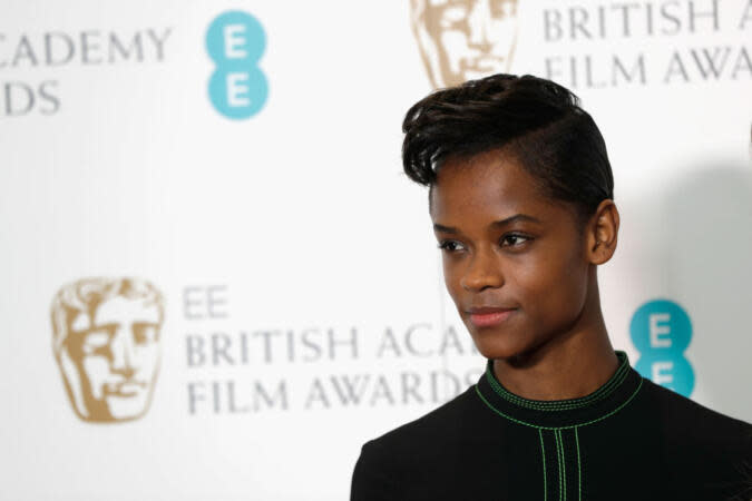 LONDON, ENGLAND - JANUARY 09: Letitia Wright attends The EE British Academy Film Award, BAFTA, nominations announcement at BAFTA on January 9, 2018 in London, England. (Photo by John Phillips/Getty Images) | John Phillips/Getty Images