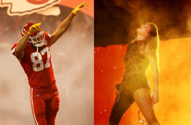 See Taylor Swift Incorporate Travis Kelce's Iconic Touchdown Dance Moves  Into Her New Eras Tour Choreography