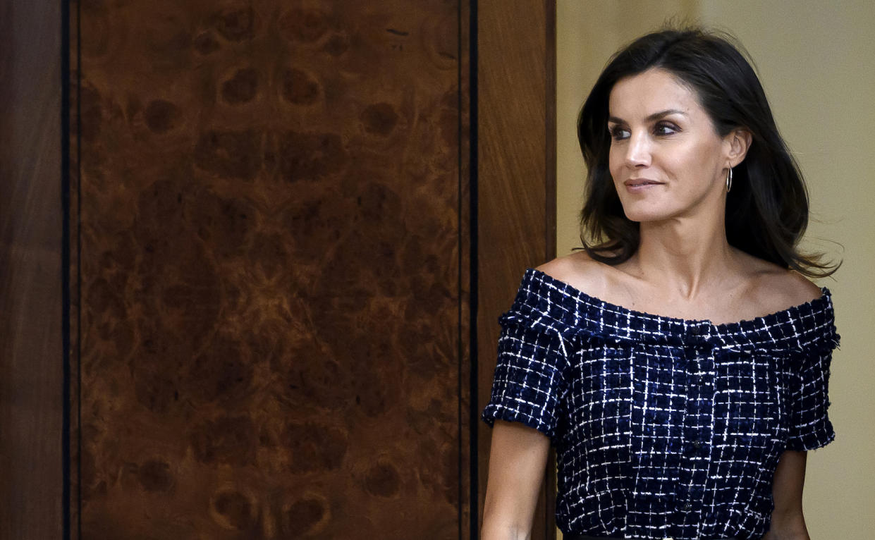 Queen Letizia of Spain just gave a lesson in high street dressing [Photo: Getty]