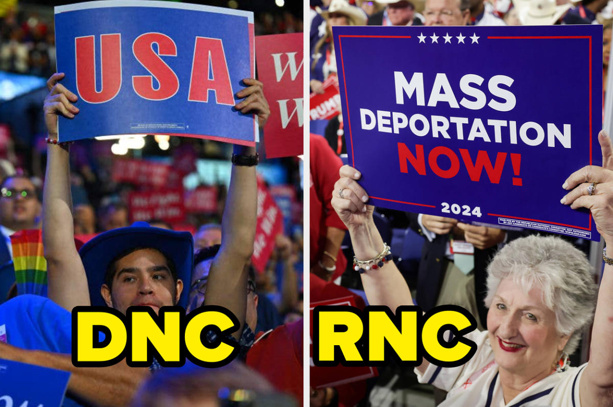 People Are Comparing The Signs At The RNC Vs. DNC And The Difference Is