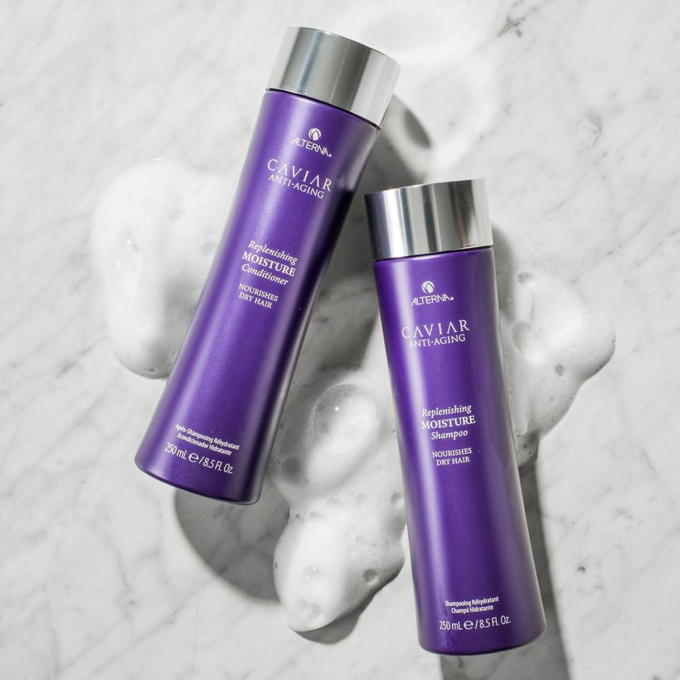 Hydrating Shampoo & Conditioner: Alterna Haircare CAVIAR Anti-Aging® Replenishing Moisture Shampoo & Conditioner