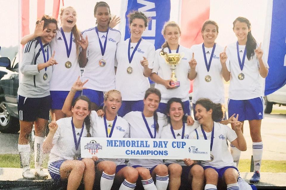 Karla Perez, left, with her soccer club&nbsp;in 2010.&nbsp;As a high school junior, she&nbsp;turned down a full-ride soccer scholarship because she didn&rsquo;t want&nbsp;to tell the coach she couldn't travel due to her status.&nbsp; (Photo: Courtesy of Karla Perez)