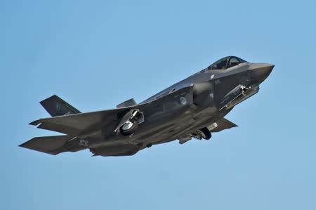 An F-35A Lightning II Joint Strike Fighter takes off on a training sortie at Eglin Air Force Base, Florida in this March 6, 2012 file photo. REUTERS/U.S. Air Force photo/Randy Gon/Handout/Files
