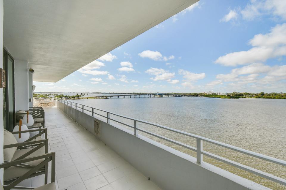 The west balcony offers a view looking south down the Intracoastal Waterway.
