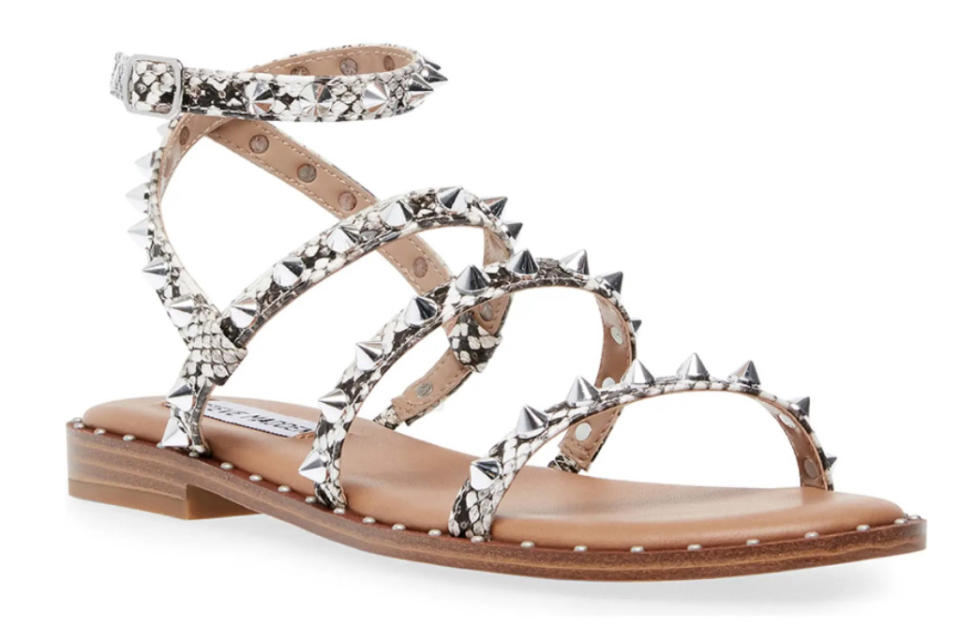 sandals, steve madden, silver