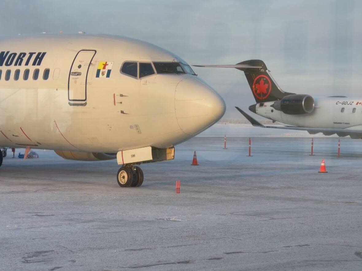 Some northern residents say the new lowest return airfare (LRA) tables provided by the Canada Revenue Agency don't reflect the reality of flights in the North. (Robert Holden/CBC - image credit)