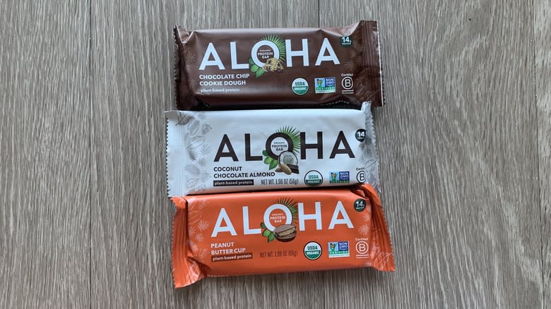 Aloha Protein Bars on table