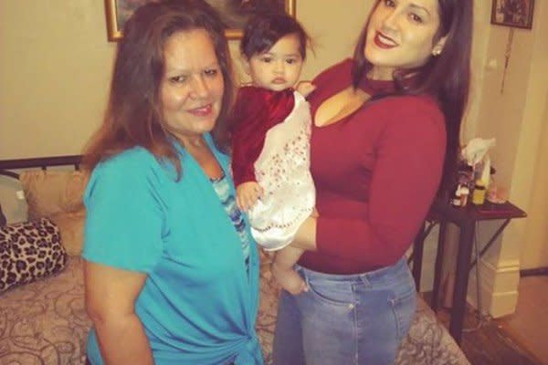 Maria Batiz, left, with her daughter Christine and her 8-month-old&nbsp;granddaughter, Amora Vidal. Maria Batiz and the baby died in Thursday night's apartment fire in the Bronx. (Photo: GoFundMe/Christine Batiz)