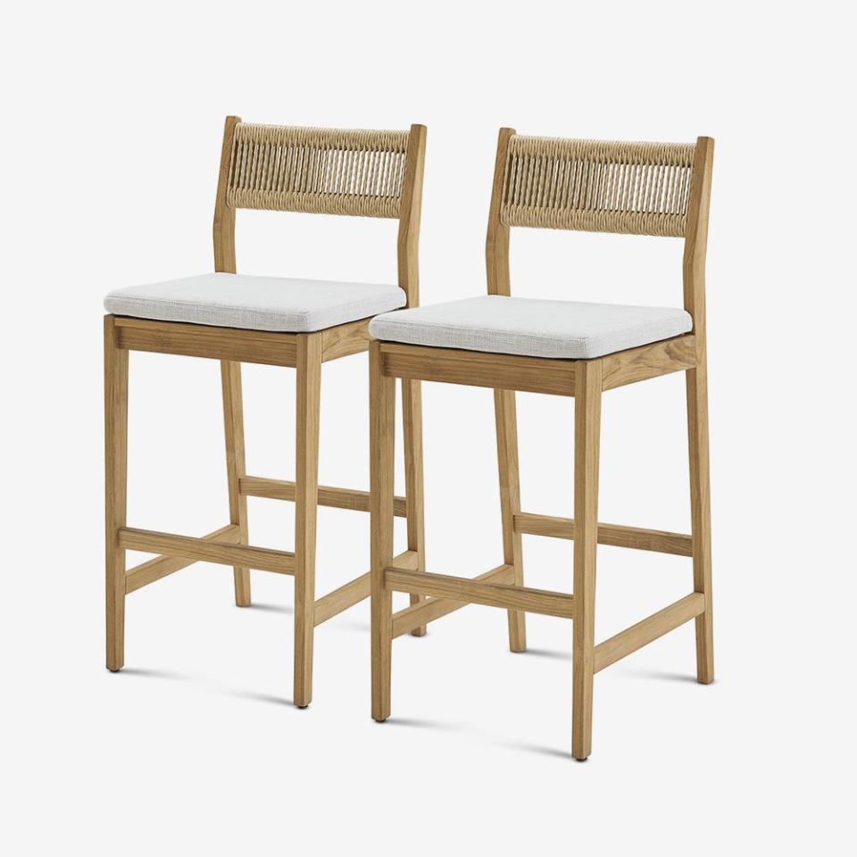 <p><a href="https://go.redirectingat.com?id=74968X1596630&url=https%3A%2F%2Fwww.castlery.com%2Fus%2Fproducts%2Frio-outdoor-teak-bar-stool&sref=https%3A%2F%2Fwww.elle.com%2Ffashion%2Fshopping%2Fg60412443%2Fmost-comfortable-outdoor-chairs%2F" rel="nofollow noopener" target="_blank" data-ylk="slk:Shop Now;elm:context_link;itc:0;sec:content-canvas" class="link ">Shop Now</a></p><p>Rio Outdoor Teak Bar Stool</p><p>castlery.com</p><p>$998.00</p>