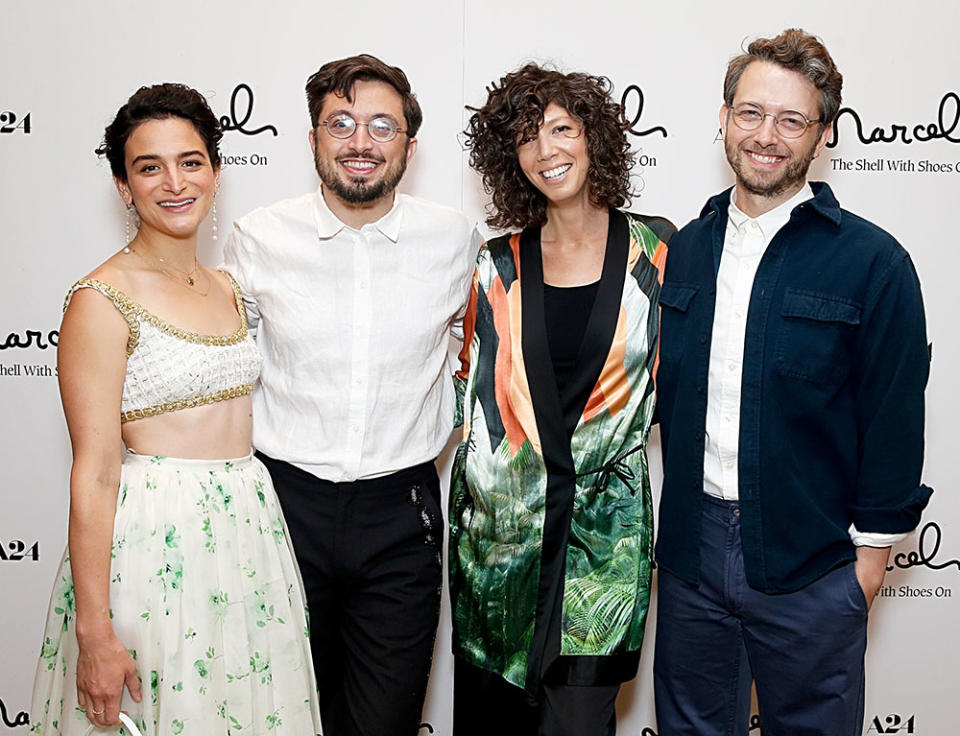 Jenny Slate, Dean Fleischer, Elisabeth Holm and Nick Paley attend the premiere of “Marcel The Shell With Shoes On” at the Whitby Hotel on June 18. - Credit: Dominik Bindl/Getty Image