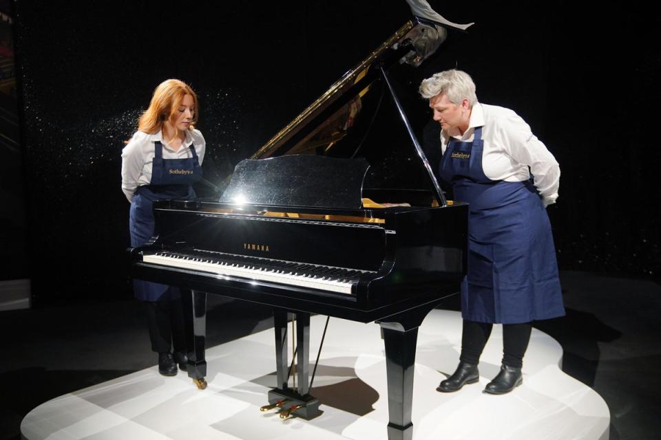 A Yamaha G2 Baby Grand Piano – which was used by Freddie Mercury to develop the track Bohemian Rhapsody (PA Wire)