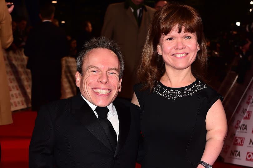 Warwick Davies with his wife late Samantha Davis