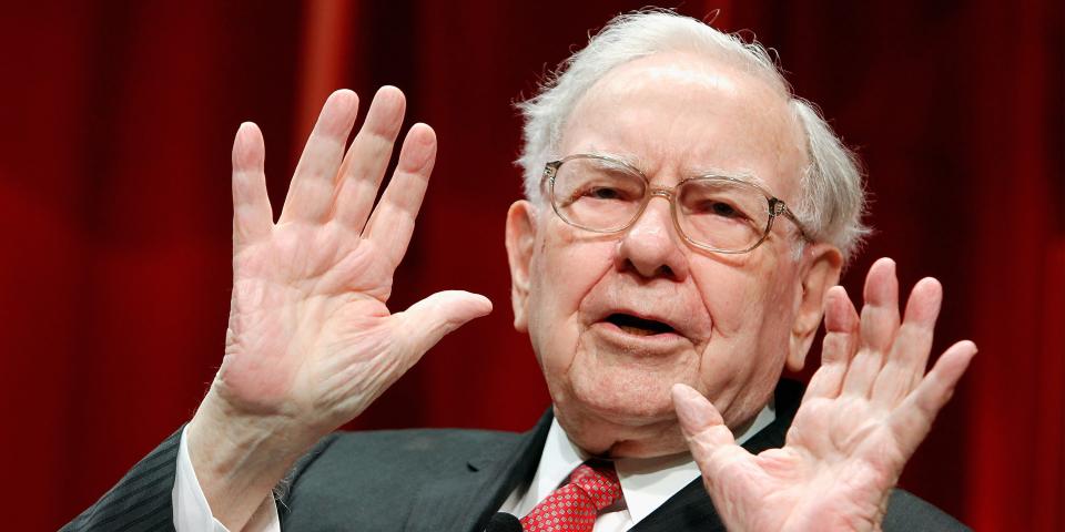 Warren Buffett speaks onstage