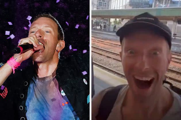 Chris Martin Shocks Coldplay Fans After Being Spotted Catching A Train To  His Own Concert