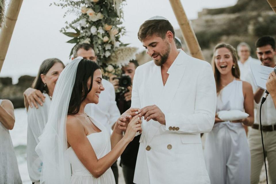 Actress Inbar Lavi and Dan Bar Shira's Burning Man-Inspired Beach Wedding in Israel