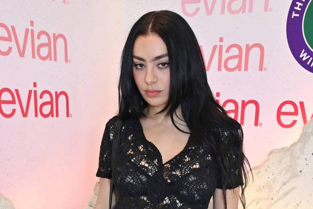 Charli XCX poses in the evian's VIP suite at Wimbledon 2024 on July 11, 2024, in London. - Credit: Dave Benett/Getty Images for evian