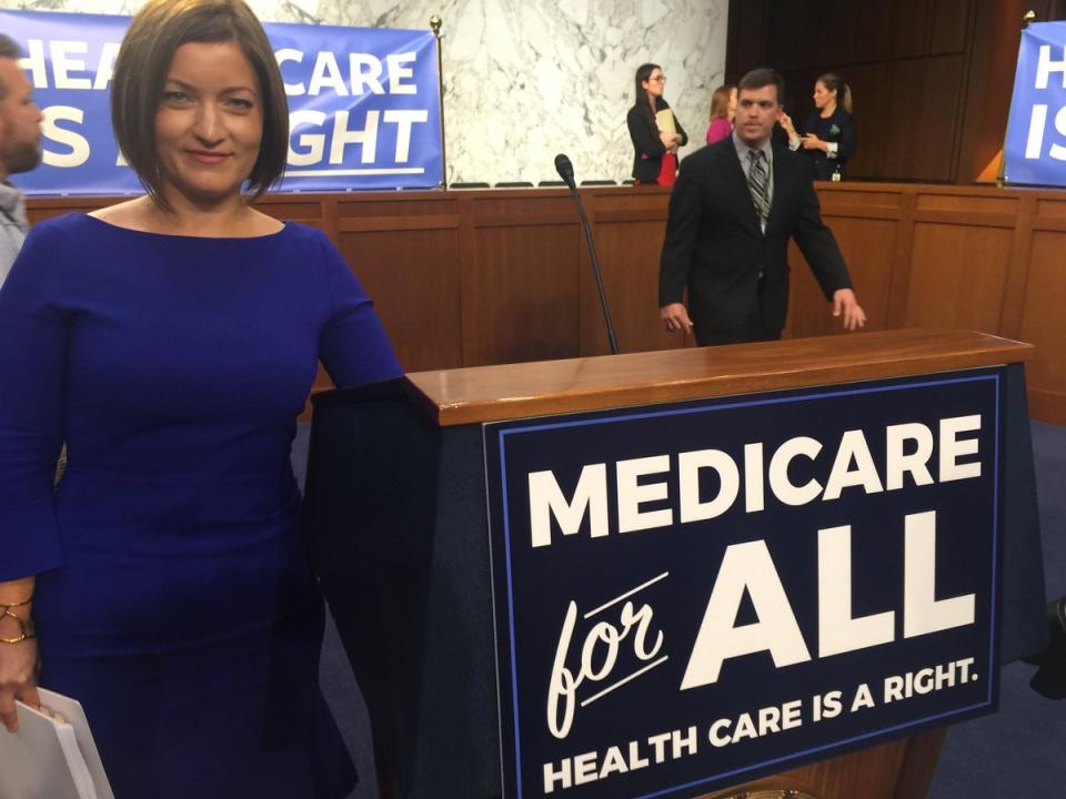 Dr. Danielle Martin attended the launch of Bernie Sanders’ bid to create a government-run healthcare system in the U.S. Photo from Twitter