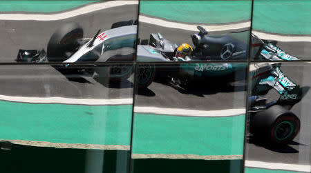 REFILE-ADDING INFORMATION Formula One F1 - Brazilian Grand Prix 2017 - Sao Paulo, Brazil - November 10, 2017. Mercedes' Lewis Hamilton of Britain during first practice. REUTERS/Paulo Whitaker