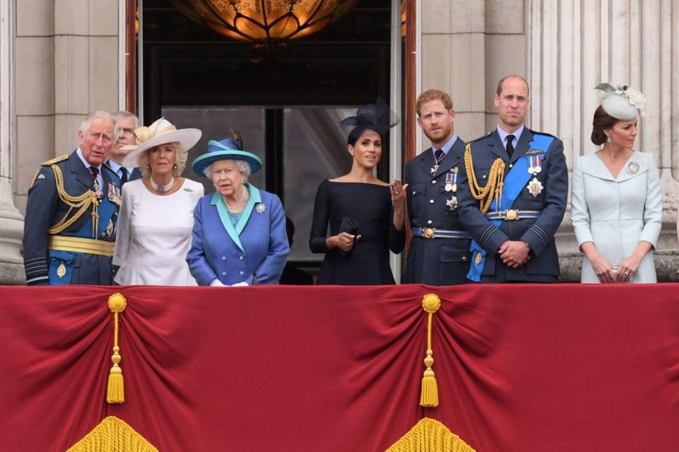 Prince Charles, Camilla, Queen Elizabeth, Meghan Markle, Prince Harry, Prince William and Kate Middleton | David Fisher/REX/Shutterstock