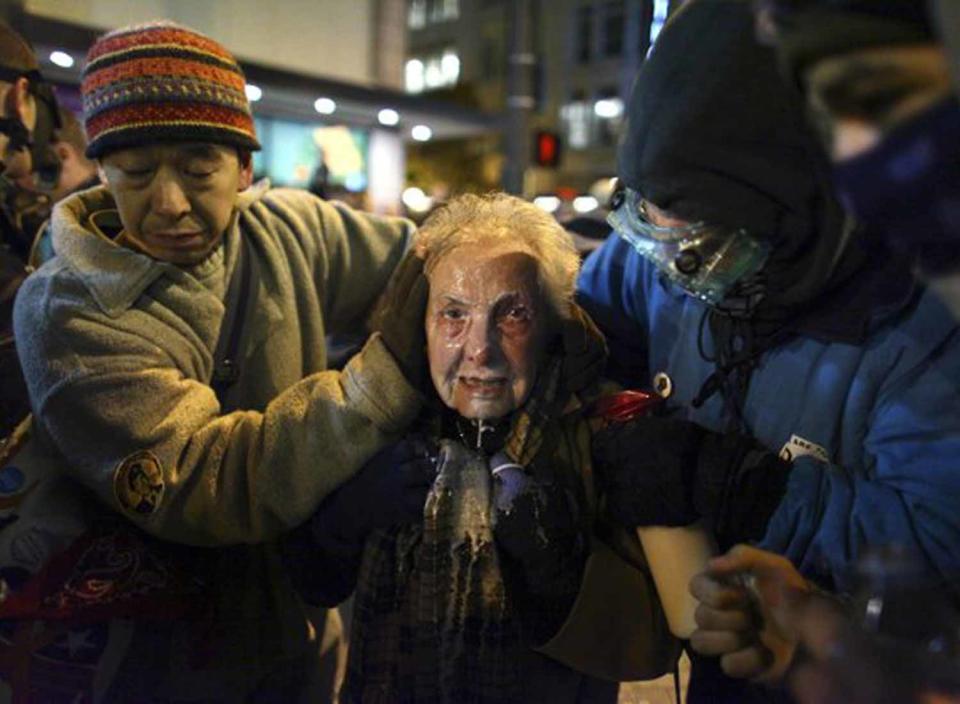 <b>Occupy protests</b><p><br>Inspired by the Arab Spring, in September a protest movement against economic and social inequality and corporate greed originated in North America and spread to 82 other countries.</p><p><br>Supporters of the Occupy movement set up camps in the financial districts of towns and cities. In New York, protesters and NYPD officers battled it out as demonstrators attempted to occupy Wall Street.</p><p><br>In London, the London Stock Exchange was out of bounds following disruption from the rallies. St Paul’s Cathedral became the focal point of the movement because as activists set up their tent city, Graeme Knowles, the dean of the world-famous place of worship, and Canon Chancellor Giles Fraser ended up resigning as a result of the anti-capitalist protests.</p><p><br>In late November, it was announced that Occupy supporters in London had also taken over an abandoned building belonging to Swiss banking giant UBS in Hackney as one of three of their bases across the capital.</p><p><br>Then fresh protests in New York’s Zuccotti Park turned sour after protesters including an 82-year-old woman and pregnant mother-to-be were pepper-sprayed by cops. While the motives for those protesting is split internationally, many chose to unite for the cause by wearing the iconic ‘Guy Fawkes’ mask originating from Alan Moore’s novel ‘V for Vendetta’.</p><p><br> <a href="http://uk.news.yahoo.com/occupy-protests/" data-ylk="slk:Latest news on the Occupy protests;elm:context_link;itc:0;sec:content-canvas" class="link ">Latest news on the Occupy protests</a></p>